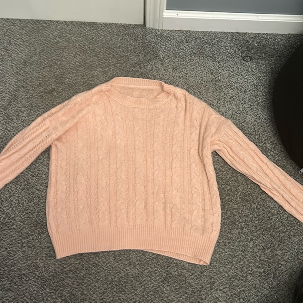 A Salmon baby pink sweater !